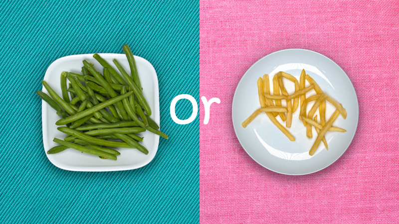 green beans vs. fries