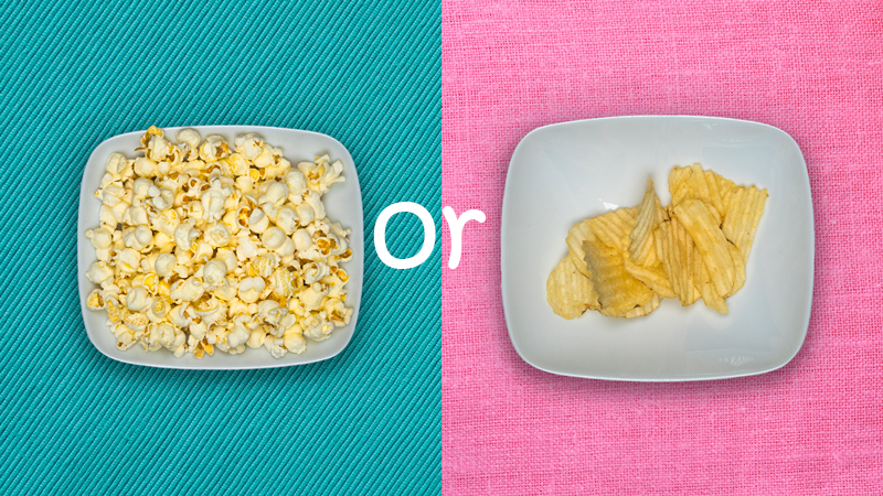 popcorn vs. chips