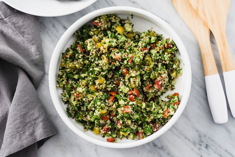 cucumber salad with bulgur and mint 