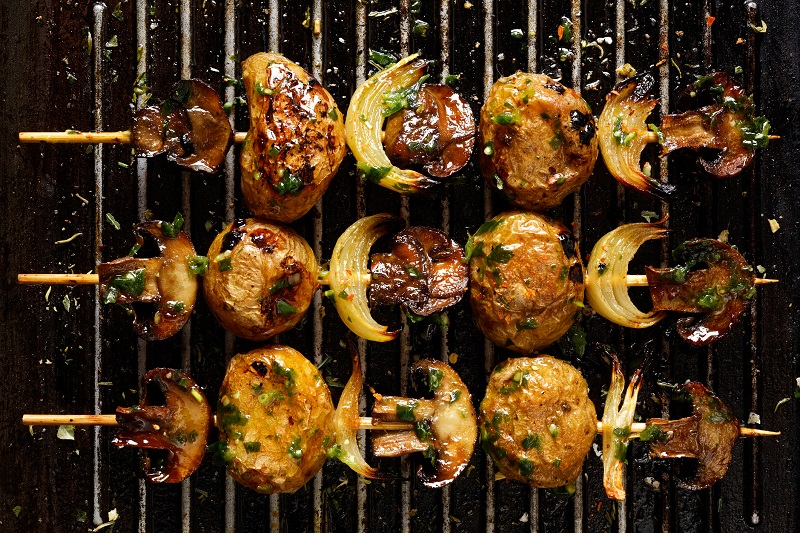 healthy Grilled mushrooms Fresh Foods for the Grill