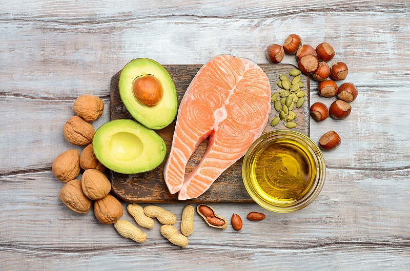 selection of healthy fats