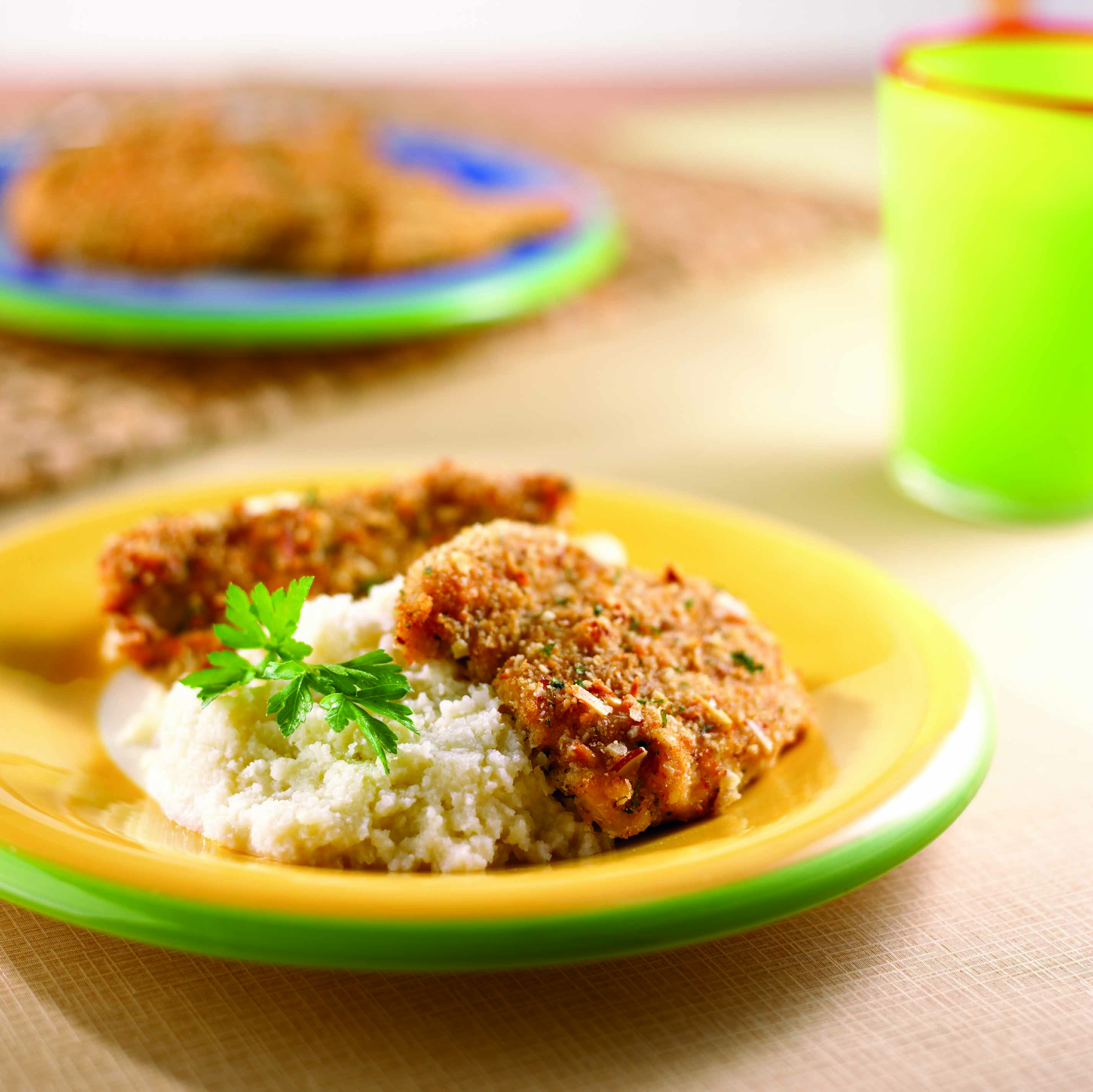 Healthy Oven Fried Chicken with Almonds