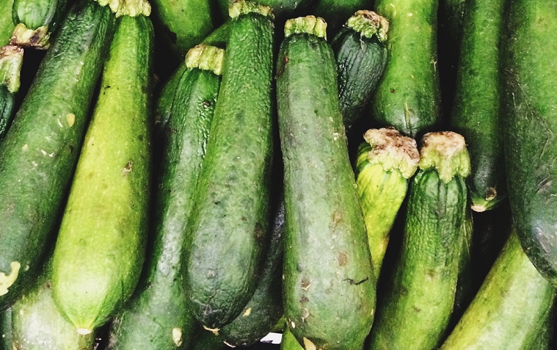green fresh zucchini squash