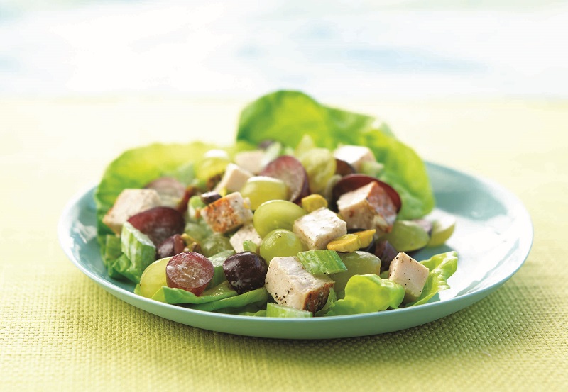 turkey salad with pistachios and grapes 