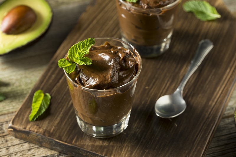 healthy chocolate avocado pudding
