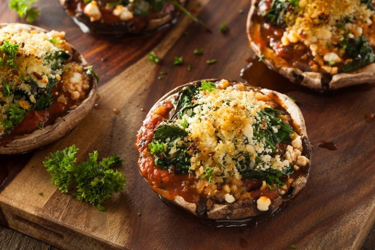 stuffed portobello mushrooms healthy appetizer recipes - South Beach Diet