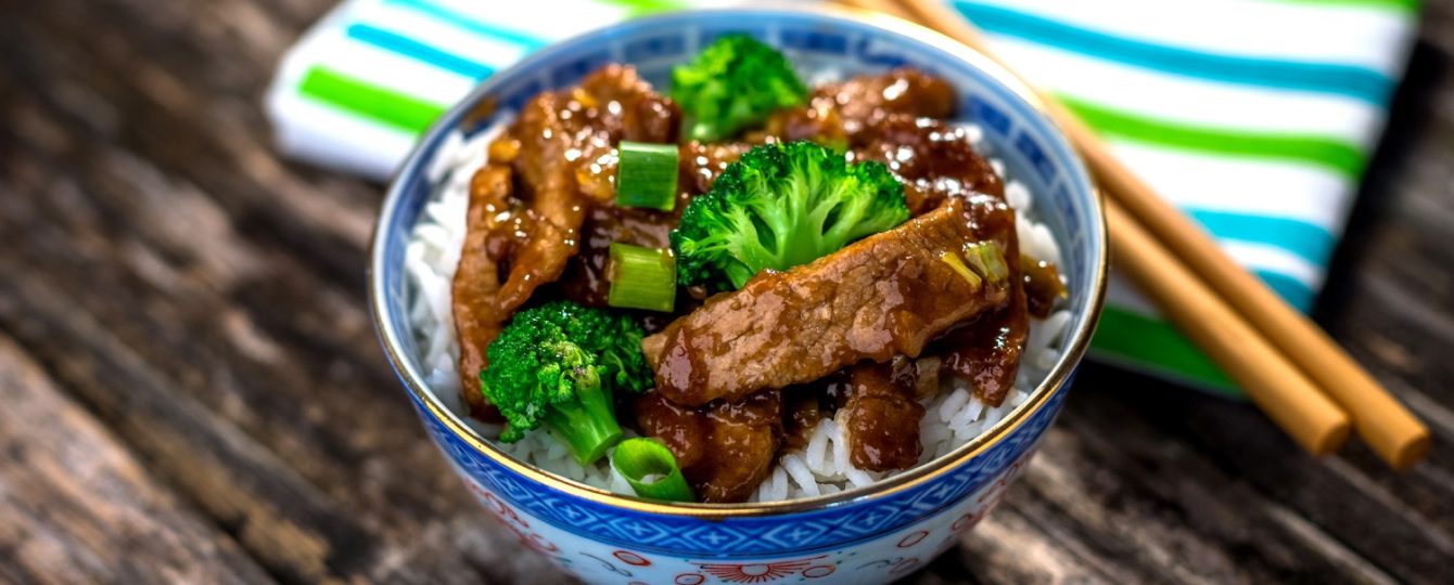 healthy beef and broccoli stir fry over rice
