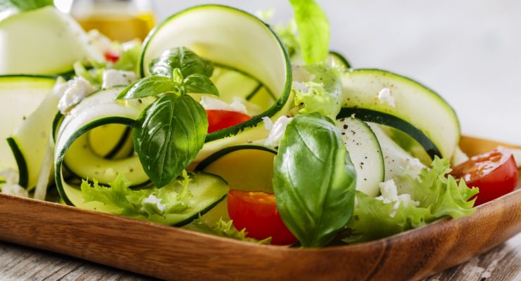 Zucchini feta salad